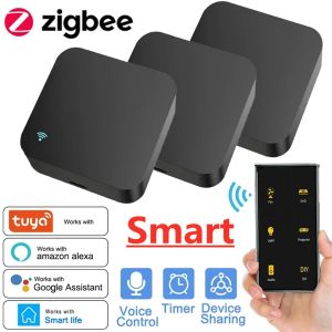 Contrôler Smart Zigbee IR Remote Contrôle Universal Infrarouge Tuya Smart Home Controller pour TV DVD AC FORTS POUR Alexa Google Home