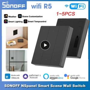 Contrôle Sonoff Switchman R5 Wireless WiFi 6key Freewiring Smart Home Scene Ewelink Controller Works Sonoff M5 / Minir3 Smart Switch