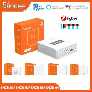 Contrôle SONOFF ZB BridgeP pont Zigbee intelligent/température humidité/porte/mouvement PIR/capteur de commutateur sans fil pour Alexa Google Home