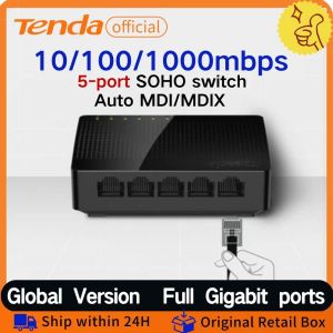 Contrôle Tenda 1000Mbps Gigabit Switch Ethernet 10/100/1000Mbps 5 port Gigabit Speed ​​Smart Internet Ethernet Switch Plugandplay