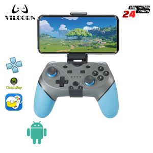 Contrôle Vilcorn Wireless BT 5.0 Game Contrôleur pour Andriod Smart Cell Phone Switch PC Gamepad pour Minecraft Genshin PUBG PPSSPP