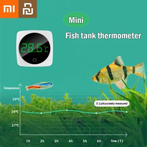 Control Xiaomi Youpin Fish Tank Termómetro Termómetro especial Acuario Mini LCD Digital Medidor de temperatura electrónico para accesorios de acuario