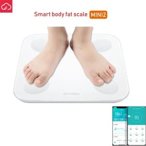 Contrôlez Youpin Yunmai Smart Body Fat Scale Mini2 Bathroomse BMI Fitness Electronic LED Digital Travail avec Mi Home App