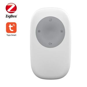 Controlador Tuya Smart Zigbee Control remoto con brazo Home Arm Desarme SOS Botón de pánico 4 Funciones Clave remota