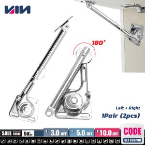 Contrôles 1pair 2pcs Soft Close Kitchen Clacboard Porte de porte Hinge Hinge Hydraulic Hinge Lift Up Flap Stay Support Hardware