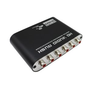 Converter 5.1 CH HD Audio Decoder SPDIF Coaxial a RCA DTS AC3 Amplificador digital óptico Amplificador Analógico Converte Coaxial a 6RCA