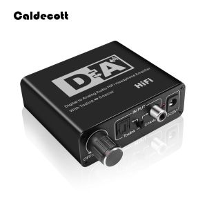 Converter Caldecott DAC óptico Toslink Interruptor bidireccional RCA 3.5 mm Jack Digital a Analog Audio Adaptador Converter