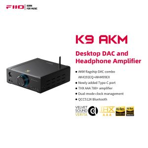 Convertisseur FIIO K9 AKM Desktop DAC et amplificateur de casque pour PC / Téléphone, Thx AAA 788 +, Bluetooth 5.1 LDAC, 768KHz / 32 bits DSD512