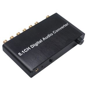Convertisseur Retail 5.1ch Digital Audio Converter Decoder SPDIF Coaxial to RCA DTS AC3 HDTV pour l'amplificateur Soundbar