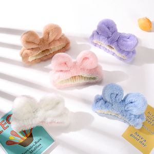 Cony cheveux bicolore arc broderie visage maquillage masque bandeau fille frais mignon bandeau arc