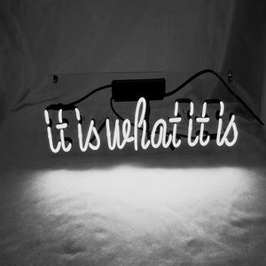 Cool Neon Sign Decor It Is What It is for Girls Bedroom Real for wall Room Lights Mots personnalisés pour Home Office Apartment Party181B