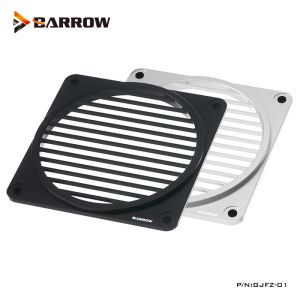 Barrow de refroidissement du ventilateur de 120 mm Couvercle de poussière pour le boîtier de l'ordinateur, eau de refroidissement du radiateur anti-poussière Cadre en aluminium, noir, argent, GJFZ01