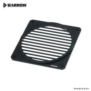 Barrow de refroidissement 12cm * Couvercle de ventilateur en métal 12cm pour radiateur de ventilateur de 120 mm pour refroidissement pour le boîtier de l'ordinateur refroidisseur noir argent gjfz01