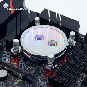 Refroidissement Freezemod Computer Water CPU Bloc plus frais Bloc étoile RVB Rainbow Gradient Lighting Effet 2021 Intel.Prxpm