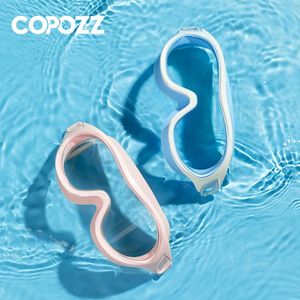 Copozz Professional Swimmingle Goggles Adult High Quality Grand Frame Antifog Silicone Electroplated Lenses Wholesale 240416