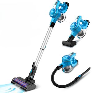 Cordless Vacuum Cleaner with 2 Batteries Rechargeable Stick Vacuum Powerful Suction Handheld Car Bed Vacuum INSE S6P