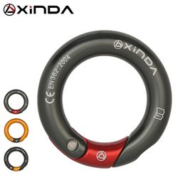 Cordons Élingues et sangles XINDA outdoor 23kN Openable Ring 7075 aluminium multi directionnel gated ring for climbing 230603