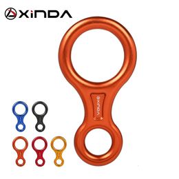 Cordons Élingues et Sangle XINDA Escalade 8-Forme Huit Anneaux Rappel Dispositif 45KN Descendeur Assurage Rappel Mousqueton Extérieur Descente Kit 230419