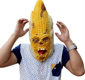 Festival de miedo de látex de maíz para fiesta de Bar, juguete de Halloween para adultos, disfraz de Cosplay, máscara divertida de parodia