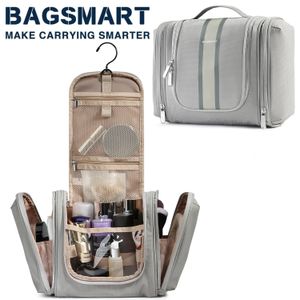 Cosmetic Bags BAGSMART Travel Organizer Bag Hanging Makeup Bag Large Capacity Cosmetic Toiletry Bag Case organizadores 231102