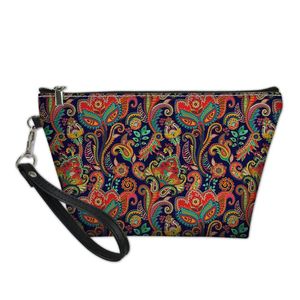 Bolsas cosméticas Cajas de estilo retro EARGEW FLOWERS IMPRIMIR MUJERES A prueba de agua Magdalbag portátil Bagbag