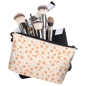 Sacs à cosmétiques, sac de maquillage à fleurs colorées pour femmes, pochette en toile de grande capacité avec fermeture éclair, organisateur de toilette à fleurs de 9 couleurs