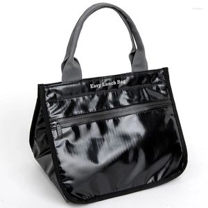 Sacs à cosmétiques de Style japonais, sac à main étanche pour dames, sac de boîte à déjeuner de couleur unie, sacs à main décontractés pour femmes