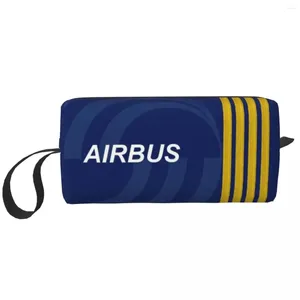 Bolsas cosméticas Bolsa de maquillaje de piloto de combate para mujeres Organizador de viajes de aviación Aviación Almacenamiento de aseo del kit Dopp Caja de caja
