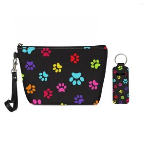 Bolsas cosméticas Juego de bolsas de perros divertidas Fashion Fashion Make Up Girls Bouch Pouch Pouch de Labro de labios Labro de labios Organizador para el caso