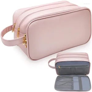 Sacs à cosmétiques rose/blanc/noir/couleur, sac de maquillage Portable, couleur étanche