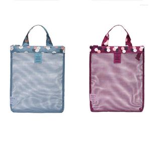 Bolsas de cosméticos, bolsa de mano deportiva portátil para natación, playa al aire libre, ropa plegable, toalla, juguetes para niños, bolsa de malla, organizador de artículos diversos