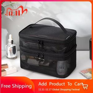 Cosmetic Bags Travel Mesh Toiletries Women's Organizer Bag Transparent Ideal For Makeup And Kit For Cosmetic Sales Success Make Up Pouch Bag 231101