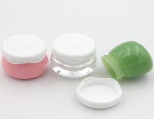 Cosmetic Small Mini Jar Bottle 10g Pink Green Plastic Conteners For Cosmetics Package Makeup Jars Crème Vide1427098