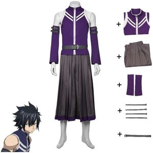 Cosplay Anime queue de fée gris Fullbuster Cosplay Costume Edoras terre terre adulte violet tenue Halloween carnaval fête jeu de rôle Costume