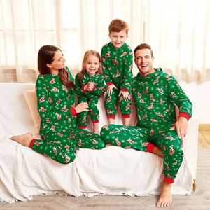 Cosplay bébé Zip Up vert enfants Costume de renne Noël vacances maison fête porter à capuche Onesies pour adulte famille correspondant pyjamas de Noël 231116