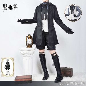 Cosplay noir majordome Ciel fantôme Costume japonais Anime Halloween carnaval fête diable uniforme pour homme livraison directe