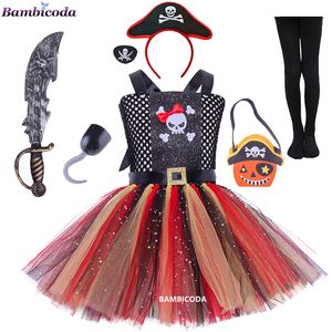 Cosplay Children Pirate Costumes Girls Kids Fantasia Infantil Fancy Dress Clothing Halloween Carnival Party Costume for Girl 230818