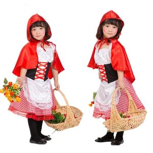Cosplay Weihnachtskostüm Damen Designer Cosplay Kostüm Halloween Kostüm Maskenball Kleiner roter Hut Kleid Umhang Kinder Performance Kostüm