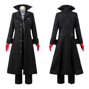 Costume de Cosplay Persona 5 Costume de Cosplay Joker Anime Costume de Cosplay Halloween ensemble complet uniforme pour la fête sur mesure Y0903