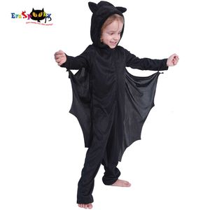 cosplay Eraspooky Black Bat Cosplay enfants Halloween Costume pour enfants pourim carnaval fête Animal à capuche combinaison garçons déguisement cosplay