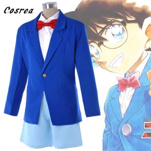 Cosplay Kids Adult Anime Detective Conan Case clôturé Conan Edogawa Konan Cosplay Costume Uniform Set Shorts pour hommes pour hommes 230812