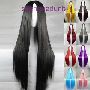 Cosplaycos Wig 80cm Center Split Bangs Long Hair Hair High Temperature Silk Multi-Color Anime Full Head Cover