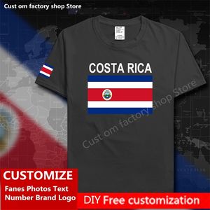 Costa Rica coton t-shirt personnalisé Jersey Fans bricolage nom numéro marque Hip Hop ample t-shirt style décontracté CRI Costa Rica Tico 220609