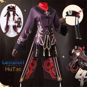 Accessoires de costumes Genshin Impact Hutao Cosplay uniforme perruque Anime jeu Hu Tao Style chinois Halloween s pour les femmes 230111