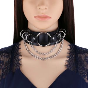 Accessoires de déguisement gothique Punk chaîne collier ras du cou pour filles Goth Cool cou sangle Cosplay accessoires