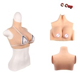 Accessoires de costumes Formes de poitrine en silicone Coupe C Faux seins artificiels pour crosscommode travesti Sissy Drag Queen Cosplay Poitrine