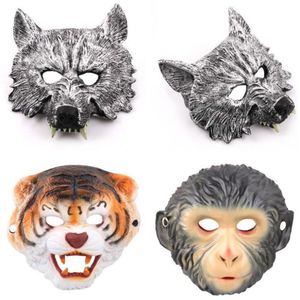 Masque de fête costumée masques d'Halloween Costume de fête pour enfants accessoire de loup-garou masque animal horreur animal masque de chien loup visage de loup mas1761232