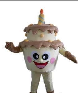 Costumes personnalisés costume de mascotte de gâteau d'anniversaire ajouter un logo taille adulte costume de carnaval fantaisie gratuit