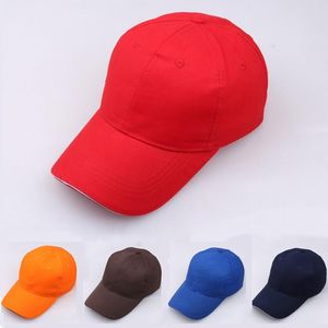 Casquettes de baseball en coton plaine réglable Strapback 6 panneaux adultes hommes femmes pas cher sport chapeaux pare-soleil