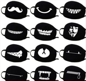 Algodón a prueba de polvo boca mascarilla Anime dibujos animados Lucky Bear mujeres hombres mufla cara boca máscaras 50 unids/lote GB887